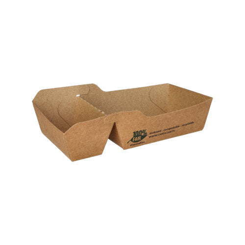 Papstar 480x Pommes-Frites-Trays (Klein), Pappe, Braun, Serie: Pure, 9x16,5x3,5cm