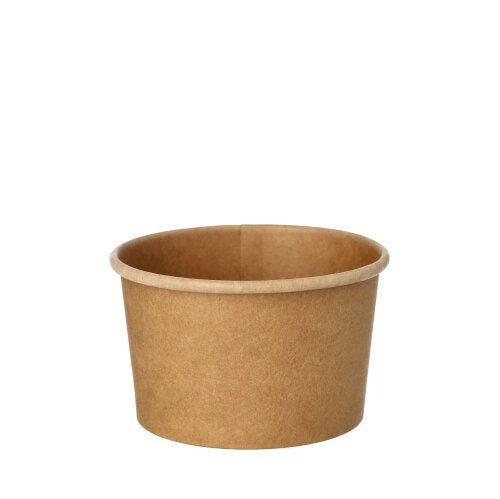 Papstar 500x Suppenbecher, Pappe, Braun, Rund, Inhalt: 230ml, Durchmesser: 9,8cm, Höhe: 6cm