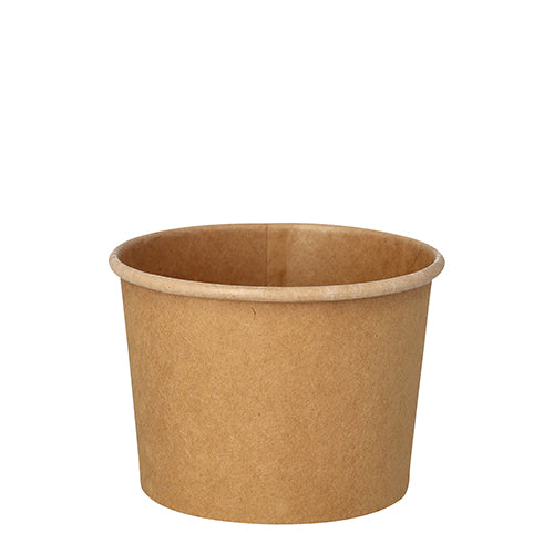 Papstar 500x Suppenbecher, Pappe, Braun, Rund, Inhalt: 350ml, Durchmesser: 9,8cm, Höhe: 7cm