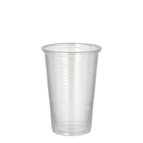 Papstar 600x Trinkbecher (mit Füllstrich), Polypropylen, Transparent, Inhalt: 200ml, Durchmesser: 7cm, Höhe: 9,9cm