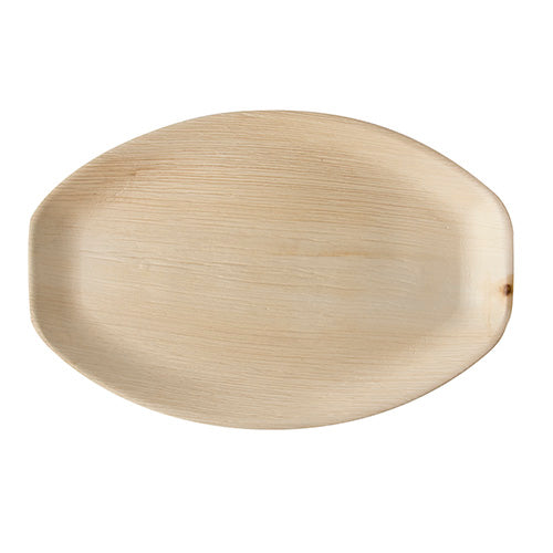Papstar 4x 25 Tabletts, Palmblatt "pure" oval 37 cm x 25 cm x 3 cm