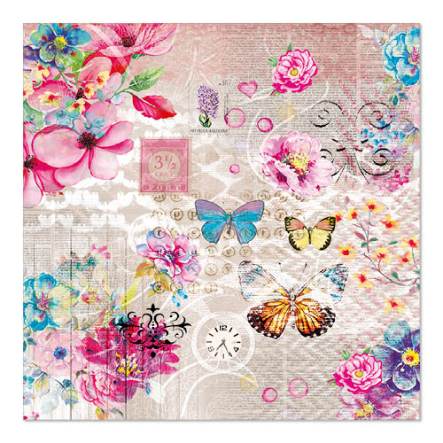 Papstar 200 Servietten, 3-lagig 1/4-Falz 33 cm x 33 cm "Nora"