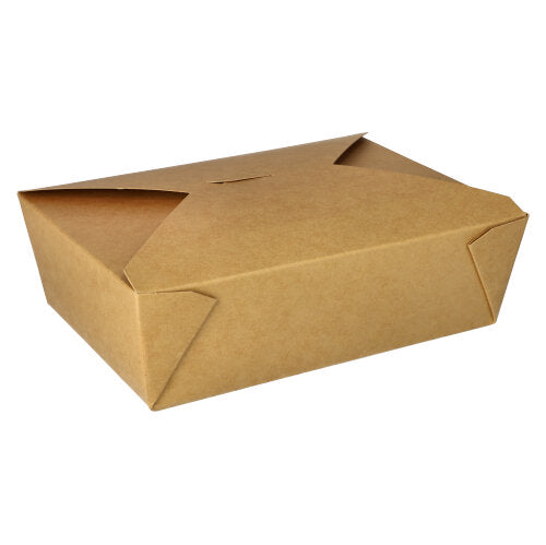 Papstar 3x 50 Lunchboxen, Pappe "pure" 2000 ml 6,4 cm x 14 cm x 19,7 cm braun