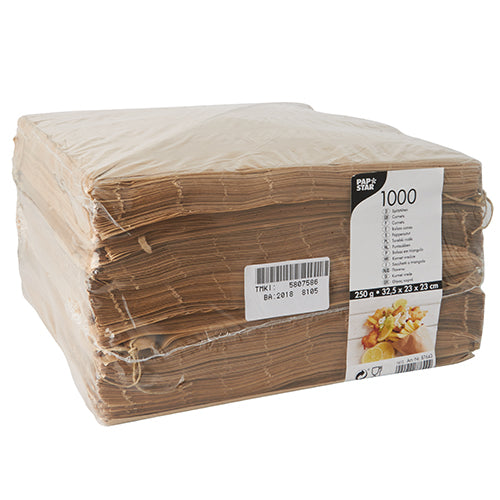 Papstar 1.000 Spitztüten, Pergament-Ersatz, Braun, Inhalt: 250g, 23x23x32,5cm