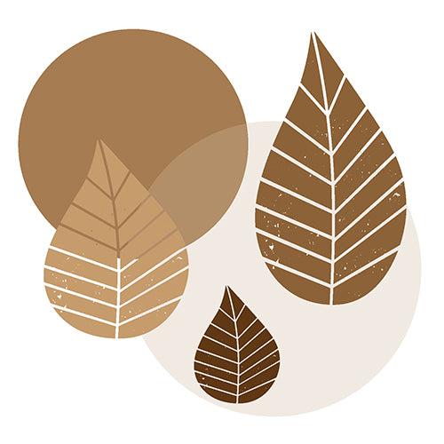 Papstar 10x 20 Servietten, 3-lagig 1/4-Falz 40 cm x 40 cm natur "Graphic Leaves"