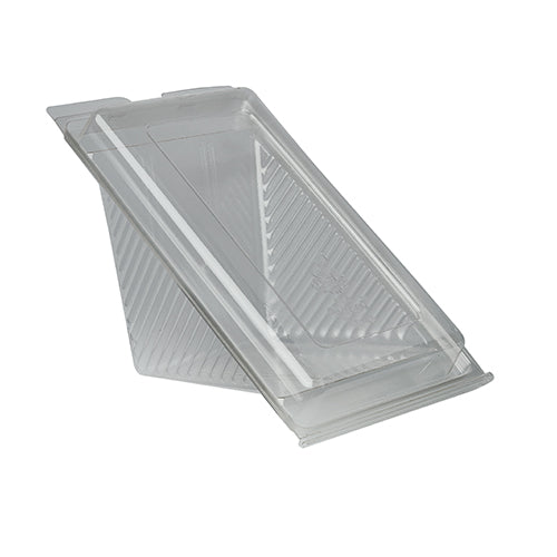 Papstar 10x 50 Sandwichboxen mit Klappdeckeln, PLA "pure" eckig 9 cm x 11,1 cm x 19 cm transparent groß