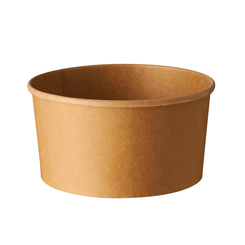 Papstar 6x 50 Salatschalen, Pappe rund 1000 ml Ø 15 cm · 7,5 cm braun