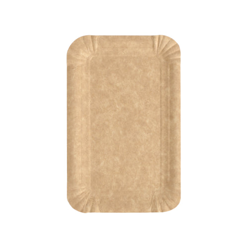 Papstar 2.000x Teller, Pappe, Braun, Serie: Pure, 16x10cm