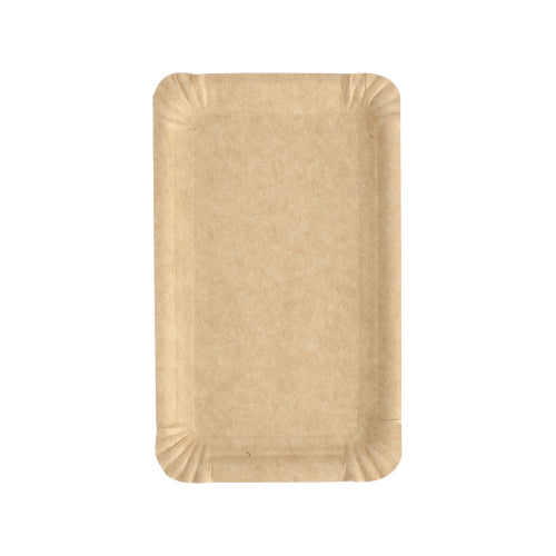 Papstar 1.000x Teller, Pappe, Braun, Serie: Pure, 17,5x11cm