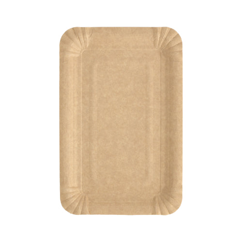Papstar 1.000x Teller, Pappe, Braun, Serie: Pure, 20x13cm