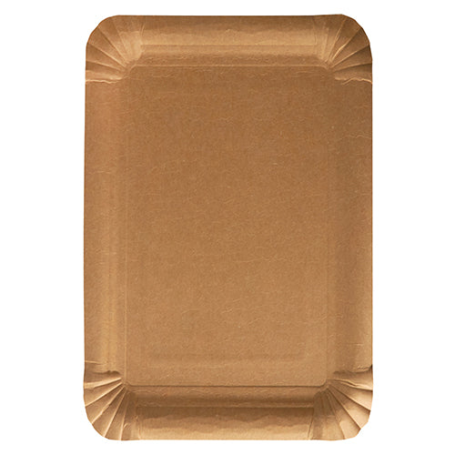 Papstar 2x 250 Teller, Pappe "pure" eckig 18 cm x 26 cm braun