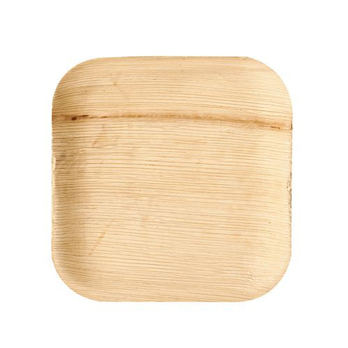 Papstar 1x 25 Teller, Palmblatt "pure" eckig 18 cm x 18 cm x 1,5 cm