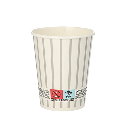 Papstar 400x Trinkbecher "Wine/Gin Tonic", Pappe, Grau und Silber, Inhalt: 200ml, Durchmesser: 8cm, Höhe: 9,1cm