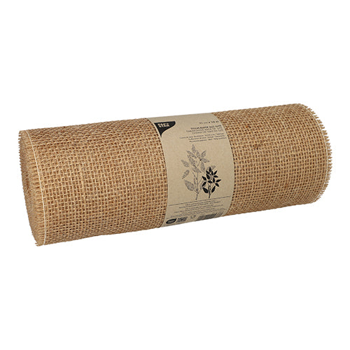 Papstar 14x Dekoband, Natur, Jute, 10mx30cm auf Rolle