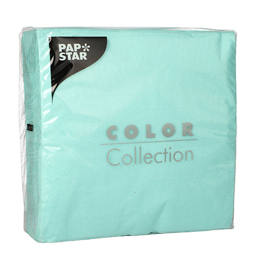Papstar 12 x 100 Servietten, 1-lagig 1/4-Falz 33 cm x 33 cm mint