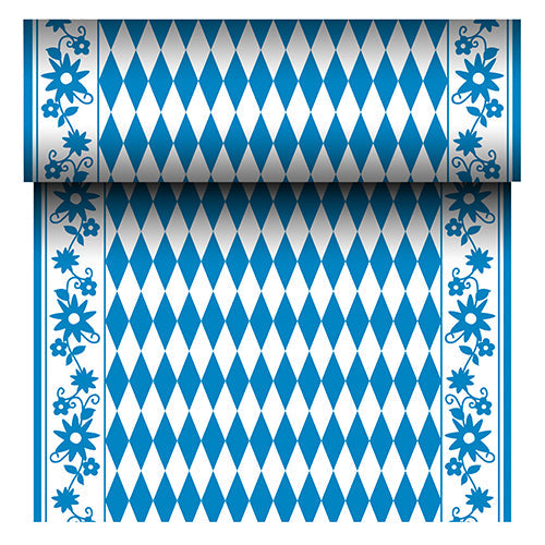 Papstar Tischläufer, stoffähnlich, Airlaid 24 m x 40 cm "Bayrisch Blau"