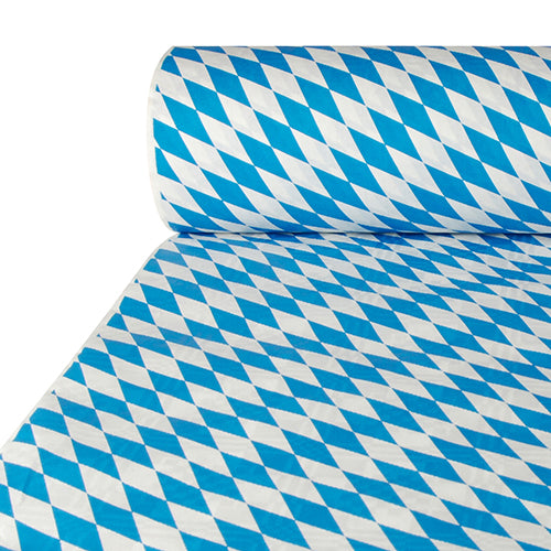 Papstar 1x Papiertischtuch mit Damastprägung 50 m x 1 m "Bayrisch Blau"