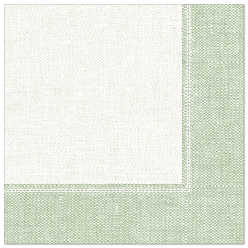 Papstar 250 Servietten "ROYAL Collection" 1/4-Falz 40 cm x 40 cm jadegrün "Linum"