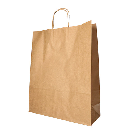 Papstar 10x 25 Tragetaschen, Papier 40 cm x 32 cm x 12 cm braun mit gedrehtem Tragegriff