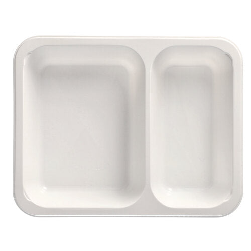 Papstar 500x Mikrowellenschalen (2-geteilt), Polypropylen, Weiß, Inhalt: 1,20L, 22,7x17,8x4,9cm
