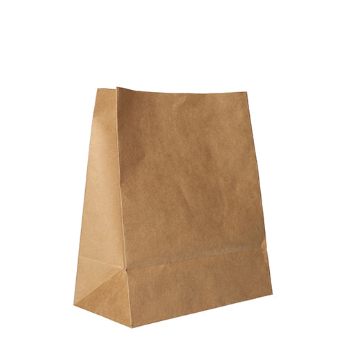 Papstar 2x 250 Blockbodenbeutel, Kraftpapier 22 cm x 18,5 cm x 9,7 cm braun