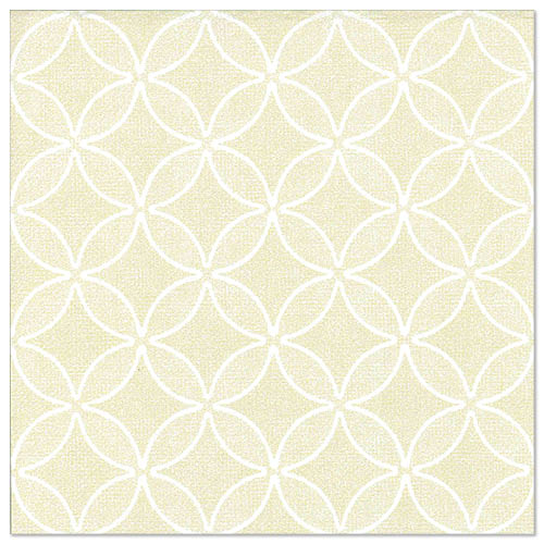 Papstar 5 x 50 Servietten "ROYAL Collection" 1/4-Falz 40 cm x 40 cm champagner "Circle Flowers"