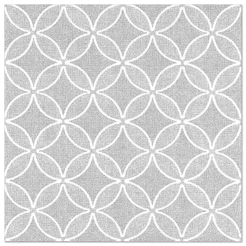 Papstar 250 Servietten "ROYAL Collection" 1/4-Falz 40 cm x 40 cm grau "Circle Flowers"