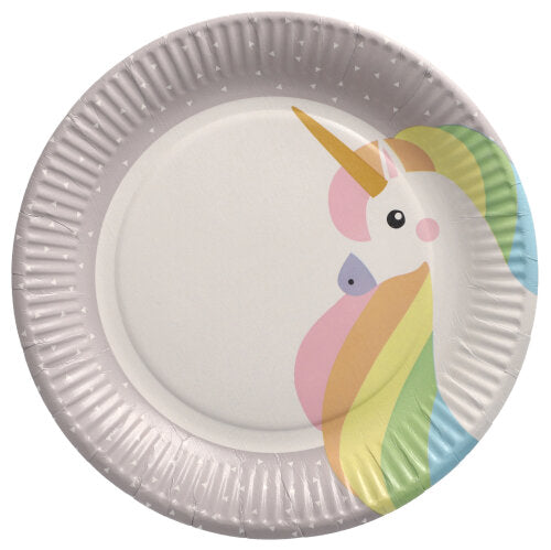 Papstar 200 Teller "Unicorn", Material: Pappe, Durchmesser: 23cm