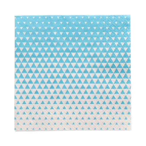 Papstar 280 Servietten, 3-lagig 1/4-Falz 25 cm x 25 cm türkis "Optik"