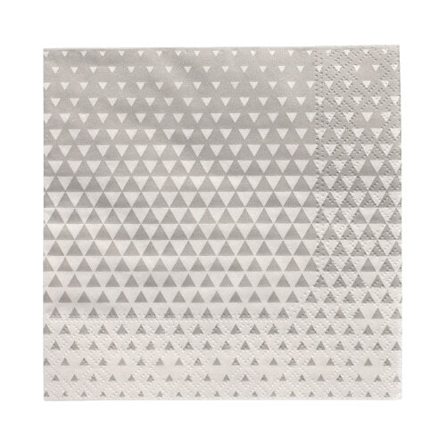 Papstar 280 Servietten, 3-lagig 1/4-Falz 25 cm x 25 cm grau "Optik"