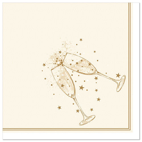 Papstar 250 Servietten "ROYAL Collection" 1/4-Falz 40 cm x 40 cm gold "Festivity"