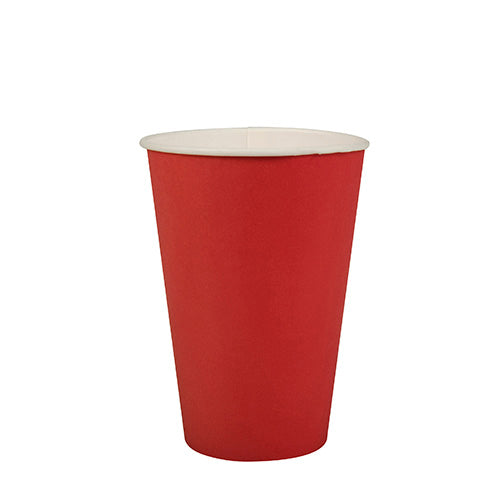 Papstar 300x Trinkbecher, Pappe, Rot, Inhalt: 200ml, Durchmesser: 7cm, Höhe: 9,7cm