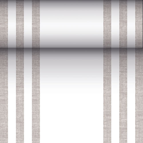 Papstar 4x Tischläufer, stoffähnlich, PV-Tissue Mix "ROYAL Collection" 24 m x 40 cm grau "Lines"