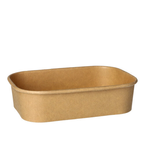 Papstar 12x 25 Verpackungsbecher, Pappe rechteckig 500 ml 4,1 cm x 17,3 cm x 12,3 cm braun
