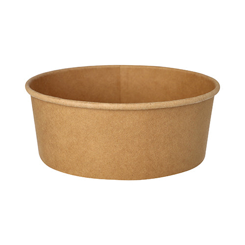 Papstar 6x 50 Salatschalen, Pappe rund 1300 ml Ø 18,4 cm · 7 cm braun