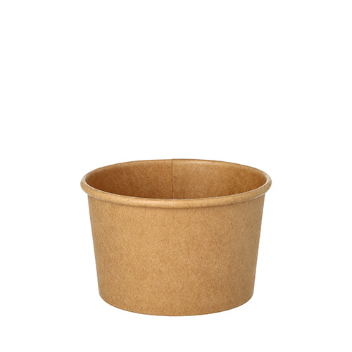 Papstar 500x Suppenbecher, Pappe, Braun, Rund, Inhalt: 230ml, Durchmesser: 9,8cm, Höhe: 6cm