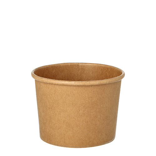 Papstar 500x Suppenbecher, Pappe, Braun, Rund, Inhalt: 350ml, Durchmesser: 9,8cm, Höhe: 7cm