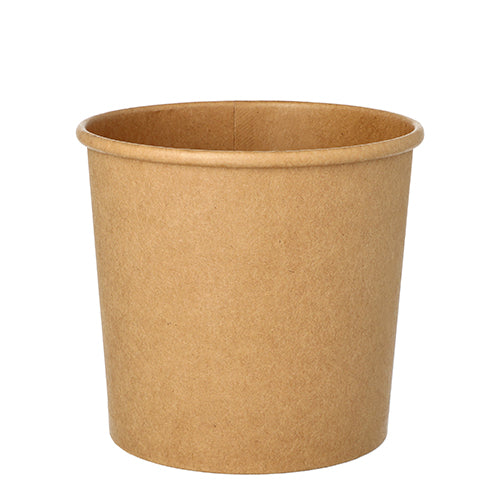 Papstar 500x Suppenbecher, Pappe, Braun, Rund, Inhalt: 760ml, Durchmesser: 11,5cm, Höhe: 11cm