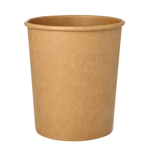 Papstar 500x Suppenbecher, Pappe, Braun, Rund, Inhalt: 940ml, Durchmesser: 11,5cm, Höhe: 13cm