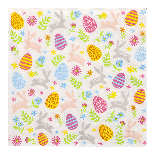 Papstar 300 Servietten, 3-lagig 1/4-Falz 33 cm x 33 cm "Happy Easter"