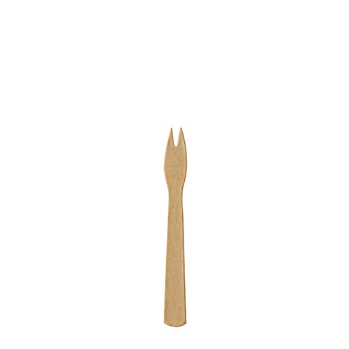 Papstar 4.000x Pommes-Frites-Gabeln, FSC Papier, Serie: Pure, Braun, Länge: 8,5cm