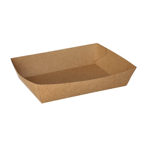 Papstar 8x 50 Snacktrays, Pappe "pure" 4 cm x 11 cm x 16 cm braun