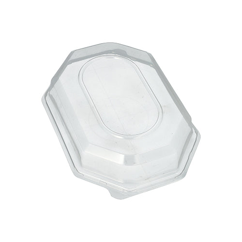 Papstar 10x 10 Deckel für Servierplatten, PET 6 cm x 22 cm x 31 cm transparent