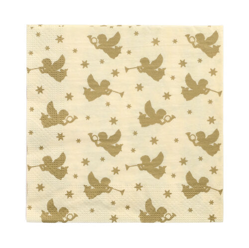 Papstar 300 Servietten, 3-lagig 1/4-Falz 33 cm x 33 cm "Angelots"