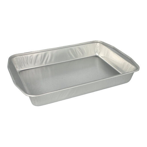 Papstar 5x 5 Bratschalen, Alu eckig 3,15 l 5 cm x 25 cm x 36,6 cm silber