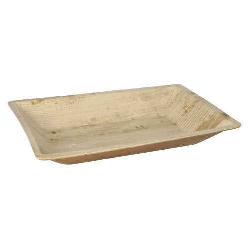 Papstar 4x 25 Teller Palmblatt "pure" eckig 3 cm x 23 cm x 16 cm natur