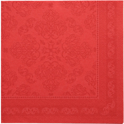 Papstar 250 Servietten "ROYAL Collection" 1/4-Falz 40 cm x 40 cm rot "Arabesque"