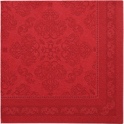Papstar 250 Servietten "ROYAL Collection" 1/4-Falz 40 cm x 40 cm bordeaux "Arabesque"