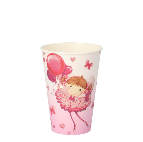 Papstar 14x 10 Trinkbecher, Pappe 0,2 l Ø 7 cm · 9,7 cm lila "Little Dancer"