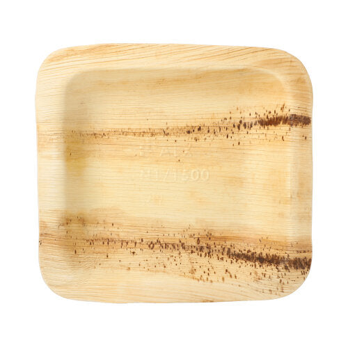 Papstar 100x Siegelschalen, Palmblatt, Natur, Serie: Pure, 25x26x4cm